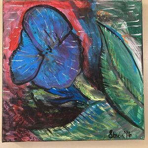 Floral Original Unframed Acrylic Painting 12x12